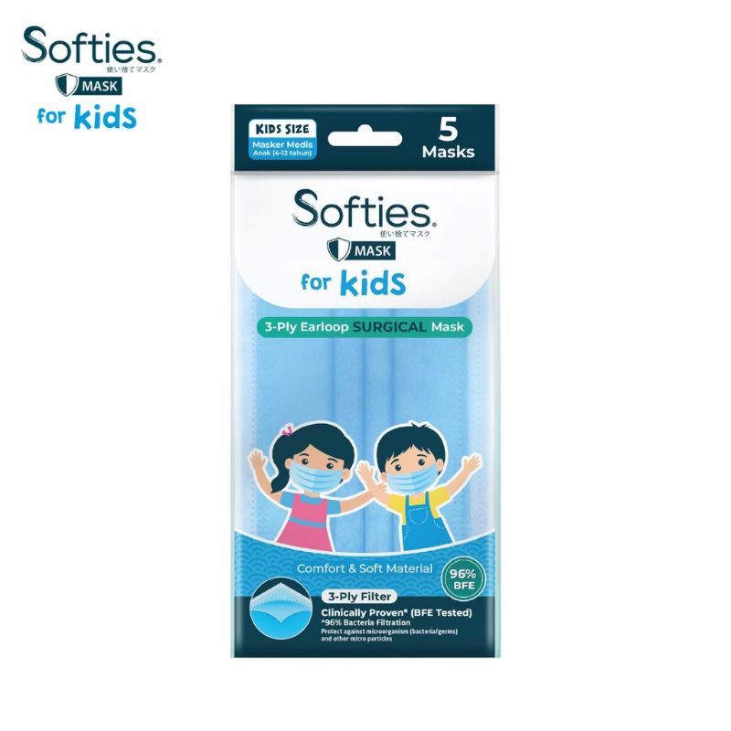 Masker SOFTIES for Kids Isi 5pcs