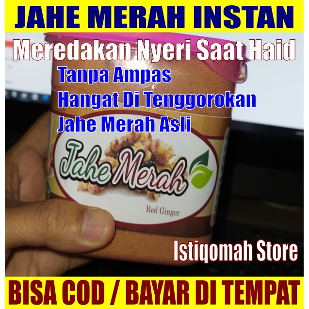 Bubuk Jahe Merah dapat Meredakan Nyeri Saat Haid, Obat Nyeri Haid Sumilangeun 100% Alami Tradisional