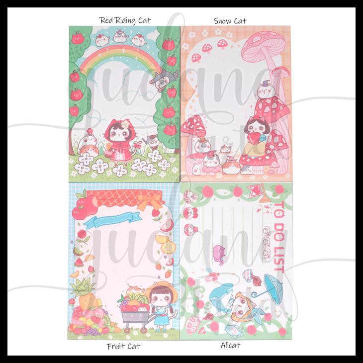 

MEMO KUCING ALICE SNOW WHITE LUCU NOTES UNIK NOTE MEMOPAD GH 301043 - RED RIDING CAT