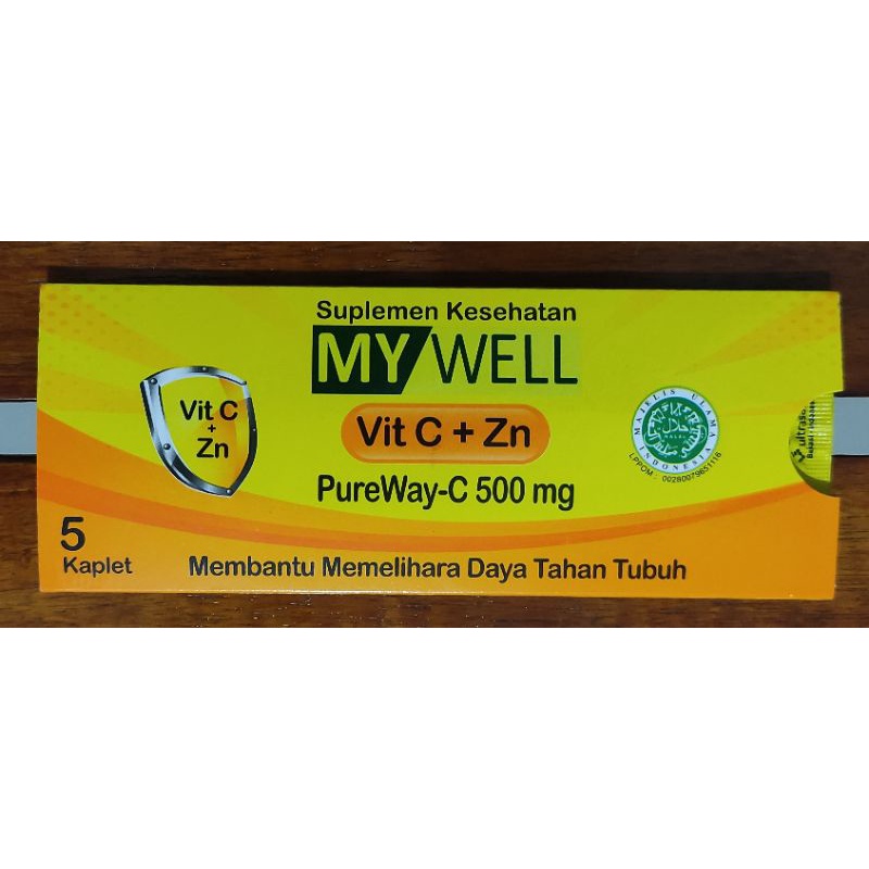 MyWell Vitamin C + Zinc / Daya Tahan Tubuh / Proses Penyembuhan Luka