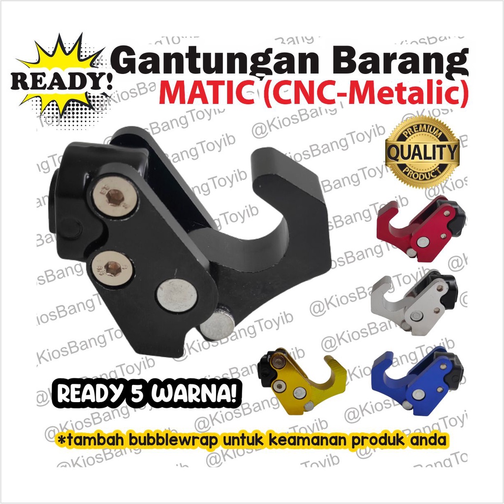 Gantungan Barang Matic Bebek Robot CNC 4 Warna Beat Vario Nmax Scoopy Mio Supra Jupiter Vega