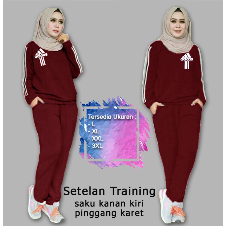 Setelan Training - Central Grosir Fashion (CGF) - Ukuran L-3XL - Matt Baby Terri