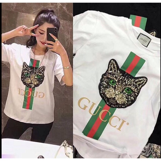 9806 KAOS PREMIUM GU*CCI CAT/kaos/tshirt/kaos branded/kaos premium/kaos import/tshirt/kaos gu*cci