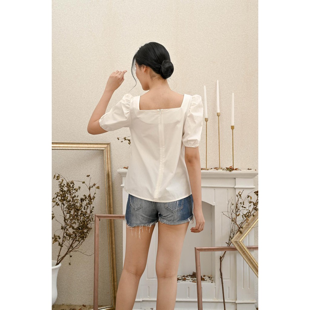 BLOUSE WANITA - ATASAN BAJU WANITA BAHAN KATUN [ JOSIE TOP ] - HAZEL CLOTHING-8