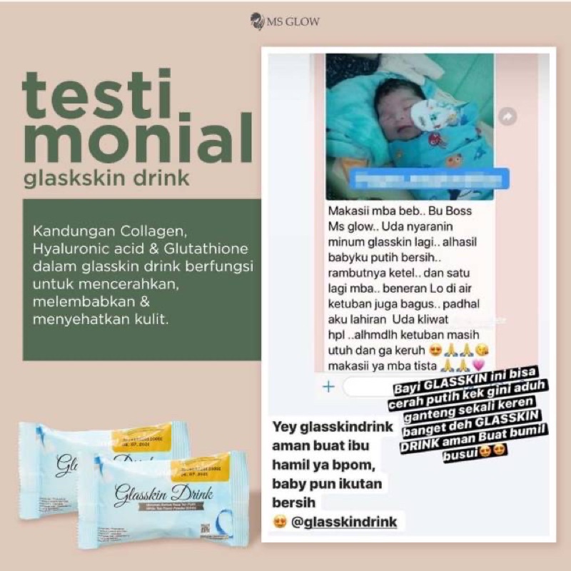 GLASSKIN DRINK - Minuman Collagen - Booster Detoks MS GLow