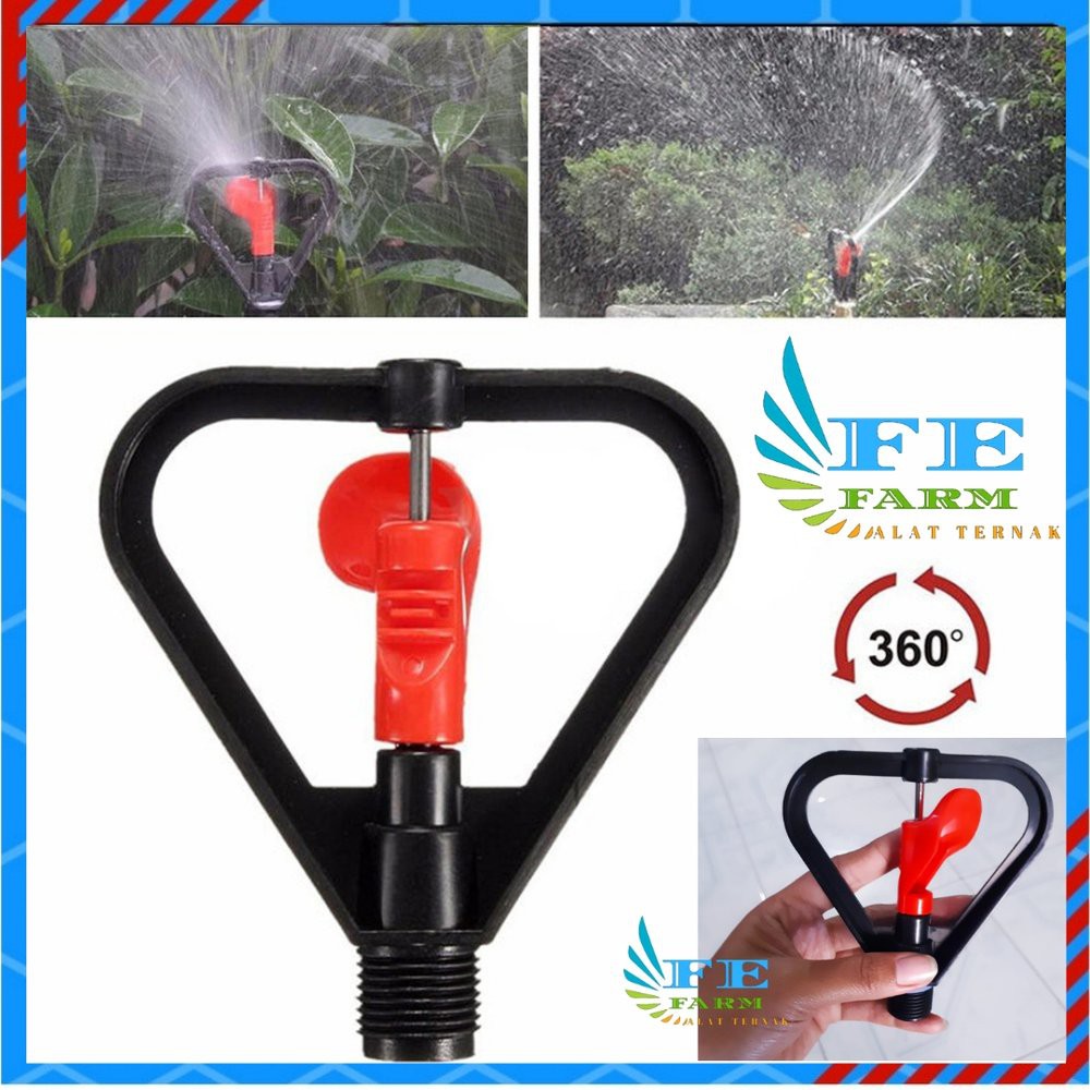 DN15 Sprinkler Irigasi Air Taman 360 Derajat Butterfly Sprinkler