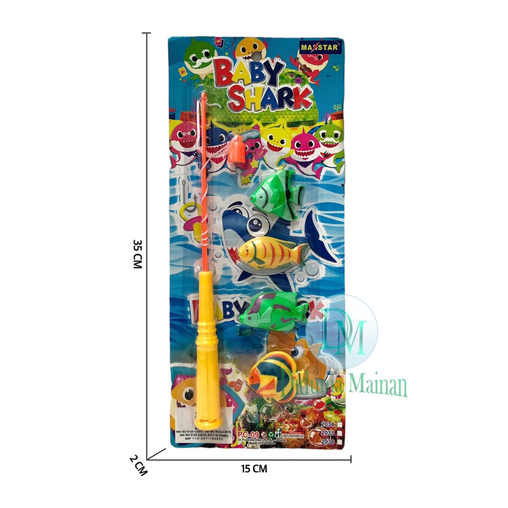 mainan pancing ikan magnet hewan laut fishing game baby shark