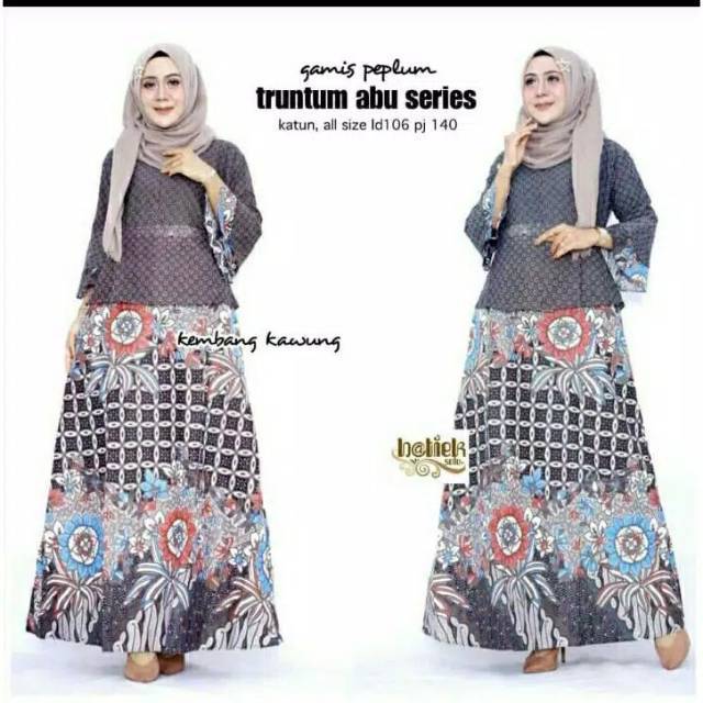 Gamis peplum truntum abu series