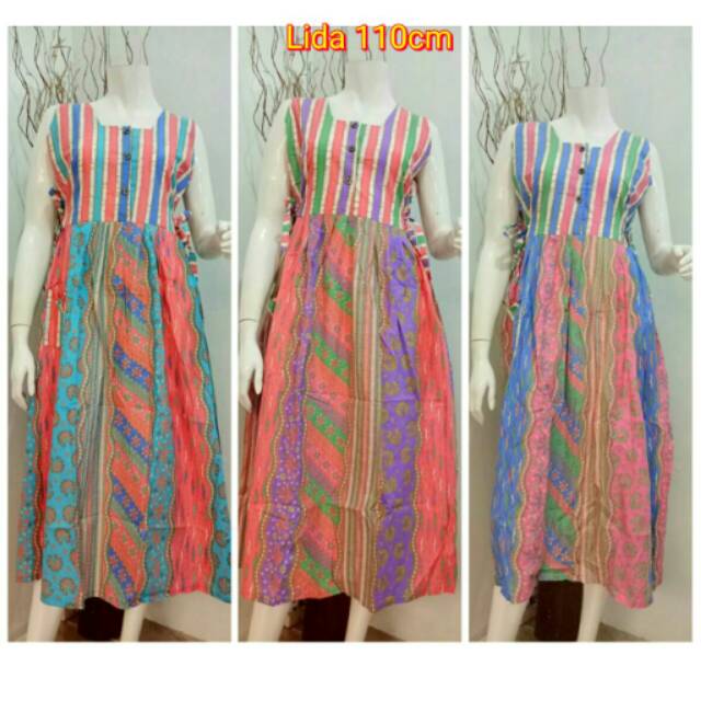 DASTER BATIK JUMBO LD 118CM BAHAN KATUN TEBAL