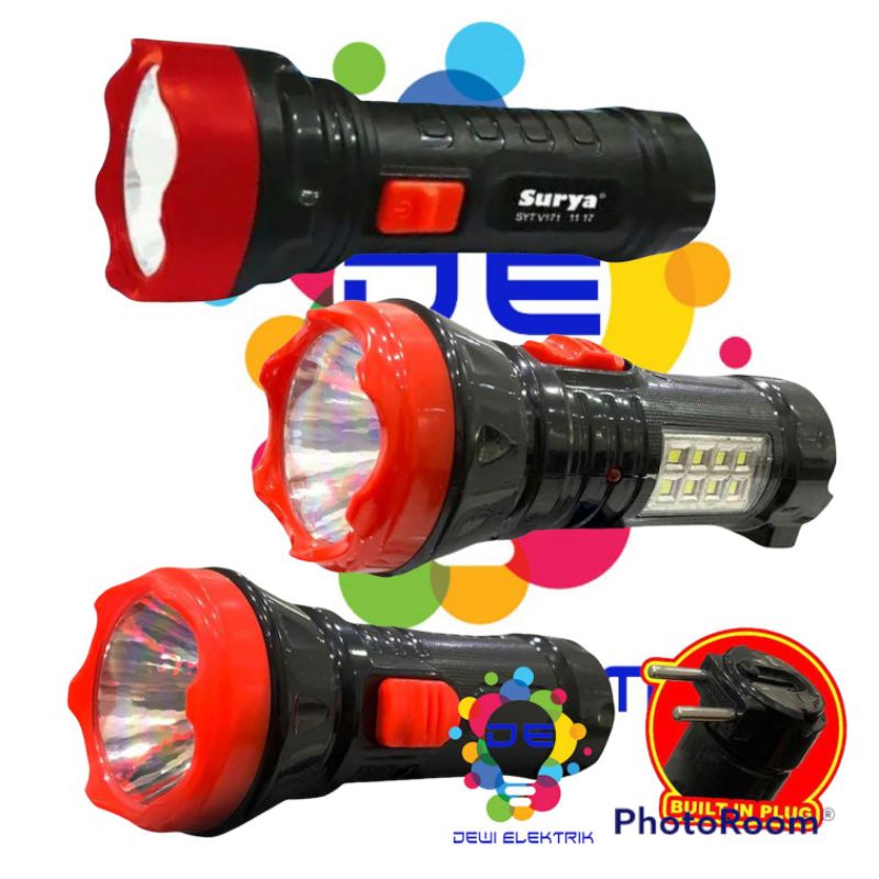 Senter Surya dan Ultralite SYT V-171, ULT T177, ULT T1W 8LED - Surya 171