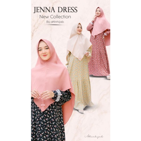 Jenna Dress by Attin/gamis/attin/gamis cantik/bahan syakila premium/bukittinggi
