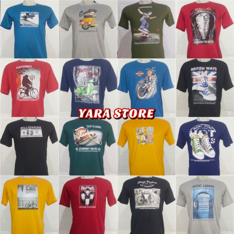 PAKET RESELLER ISI 8 PCS KAOS PRIA DEWASA SERI UKURAN M L XL DAN XXL / TERLARIS