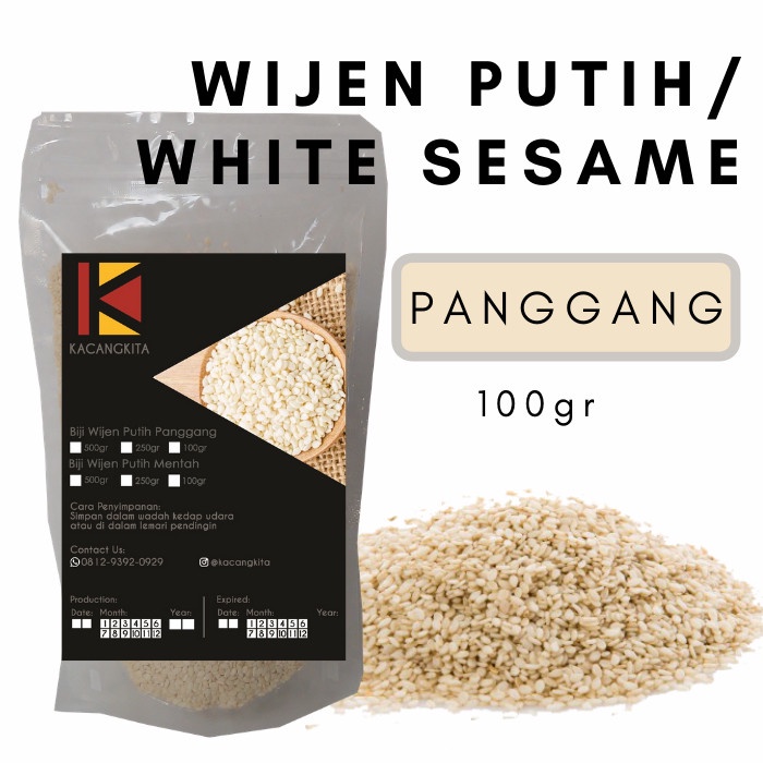 

ds201fs Biji Wijen Putih Panggang - Roasted White Sesame Seed 100Gr Dscscv
