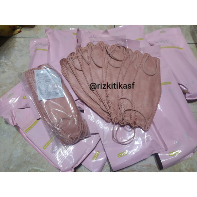 Masker Mouson KF94 Warna Nude, 1 Pack isi 10 pcs