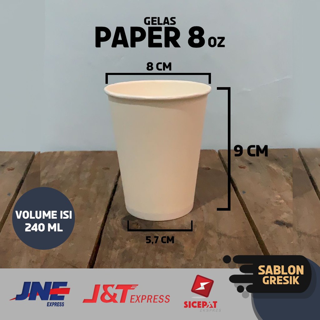 Gelas Paper Cup 8oz Merk Starindo