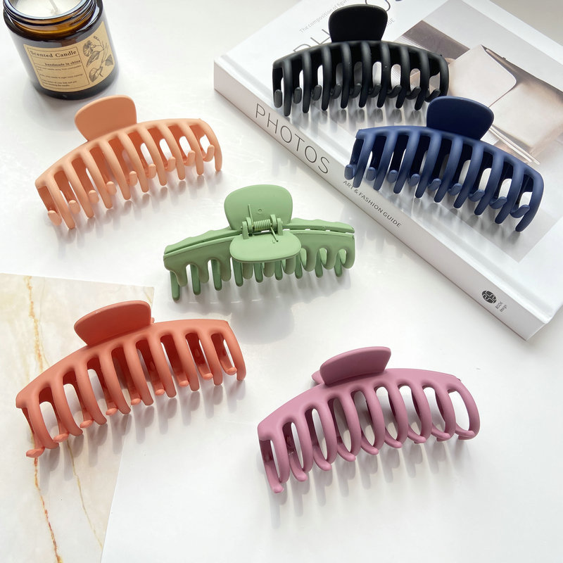 Jepit Rambut Model Cakar Transparan Warna Permen Gaya Retro Korea Untuk Hiasan Kepala