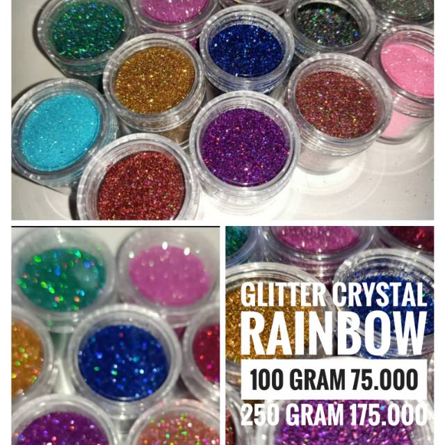 

12 warna mix glitter rimbow