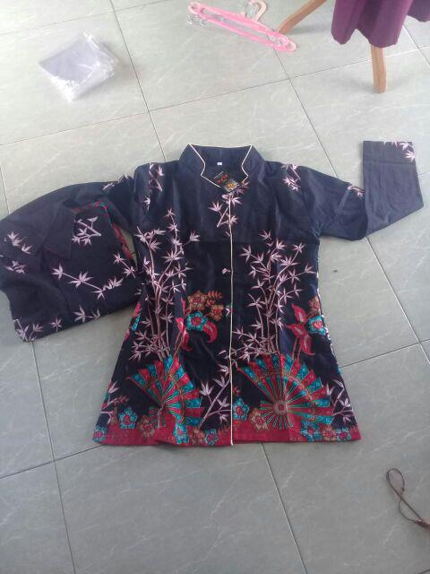 Batik Couple Keluarga Sania Ruffle Ori Ndoro Jowi Dnt Motif Kipas