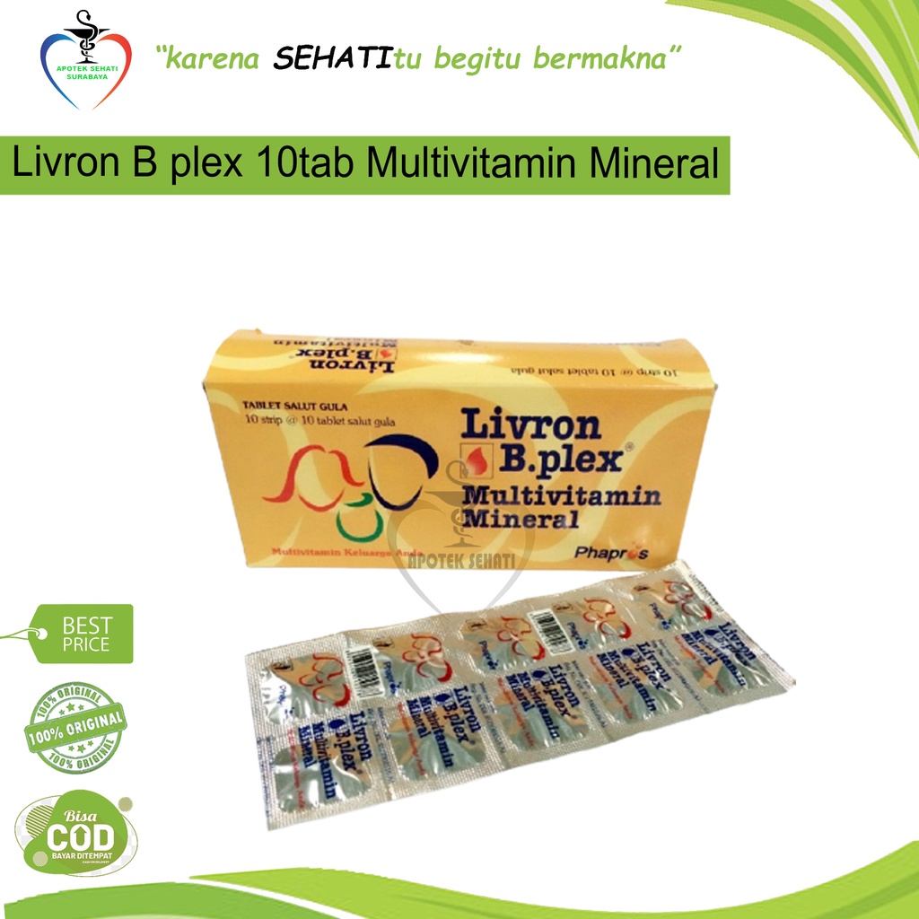 Livron B Plex Multivitamin Mineral Penambah Darah Anemia