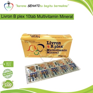 Jual Livron B Plex Tablet Multivitamin Mineral Penambah Darah Anemia ...