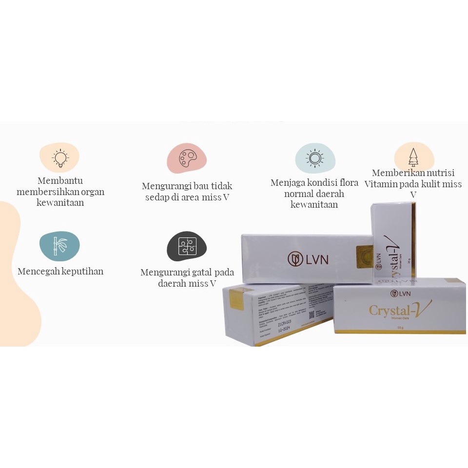 LVN CRYSTAL V Original Barcode BPOM - Perawatan Daerah Kewanitaan - Sabun Keputihan Pembersih Miss v