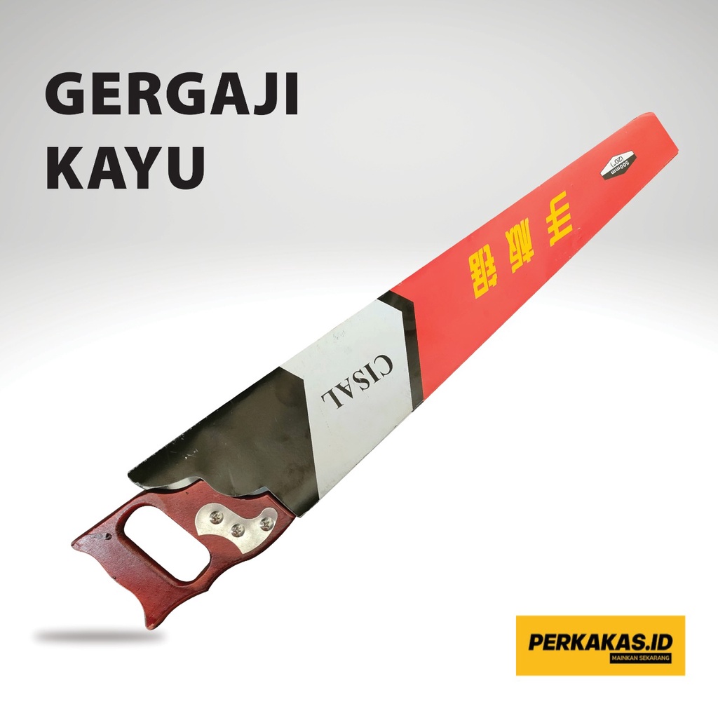 Gergaji Kayu Gagang Kayu Tajam 14-20 Inch Cisal