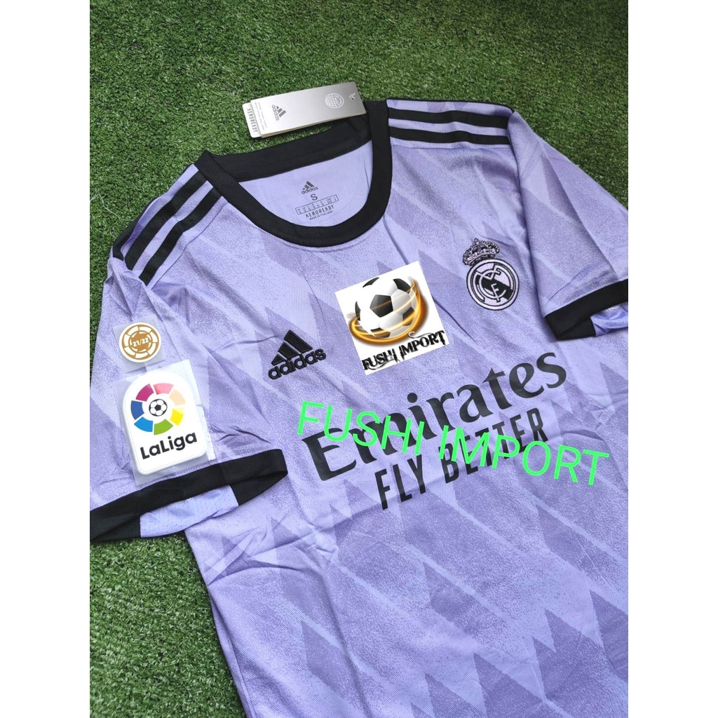 Jersey Baju Bola Madrid Away Full Patch 2022 2023 Grade Ori