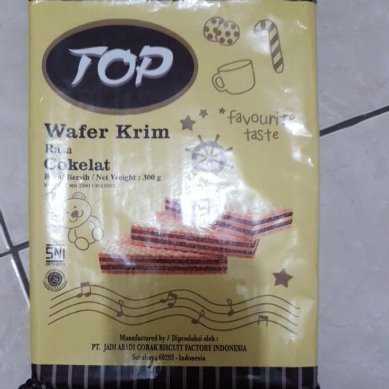 

Wafer top coklat vanila pandan stroberi