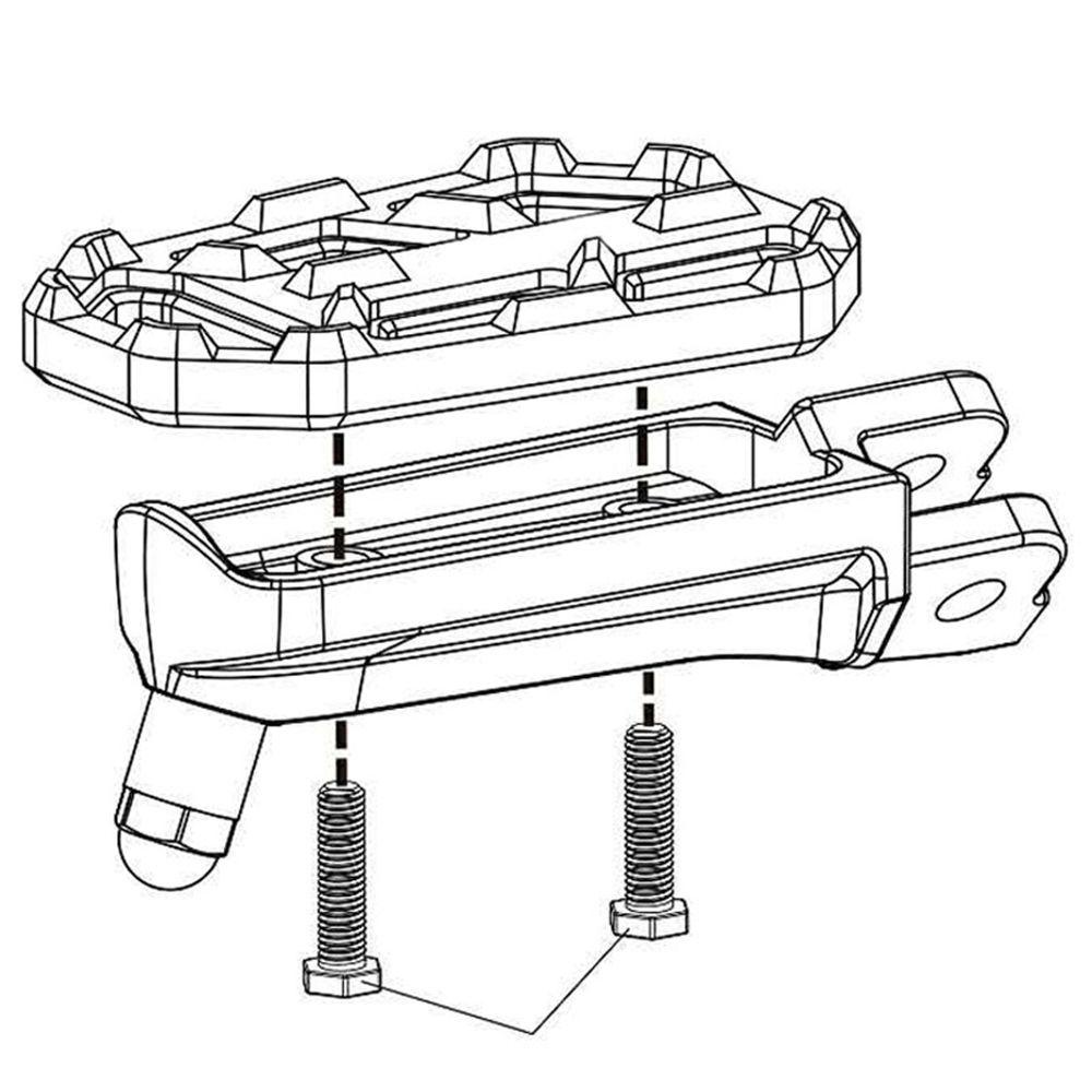 Preva Pedal Motor Universal Pijakan Kaki Pedal Depan Socle Pedal Rider Footboard