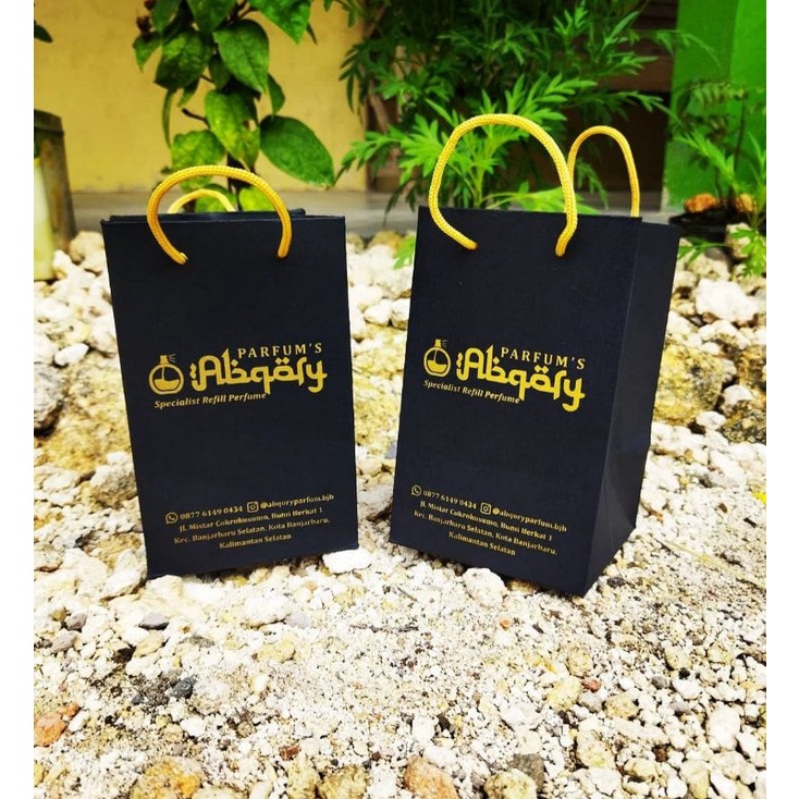 paperbag parfum custom warna hitam