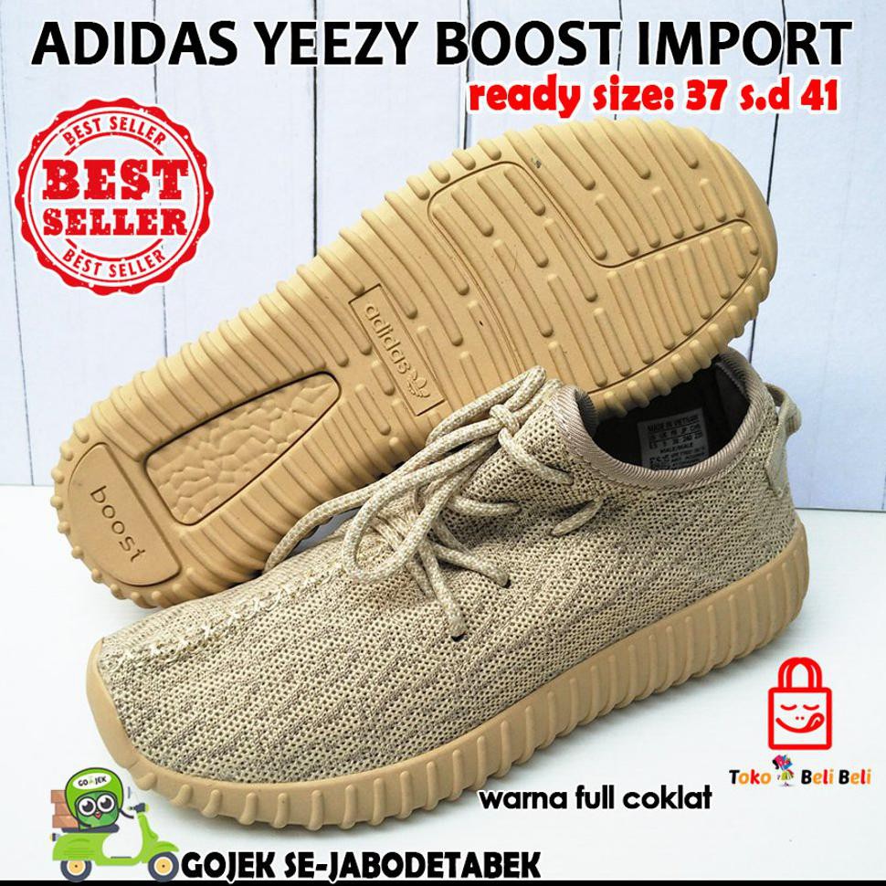 Adidas Yeezy Boost 350 Oxford Tan Import - Coklat Terang / Sepatu Pria Wanita Unisex Adidas Yeezy