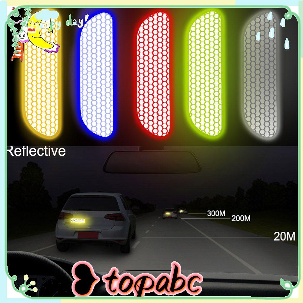 TOP 4pcs 4Pcs Reflective Tape Tail Warning Mark Car Door Stickers Auto Rear Universal Open Sign Safety/Multicolor