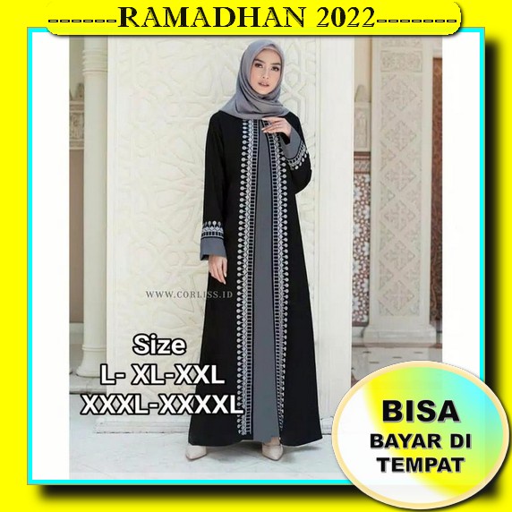 Dres Muslim Gamis Remaja Terbaru Baju Lebaran 2022 Midi Dress Wanita Busana Muslimah Syar’I Syari Ce
