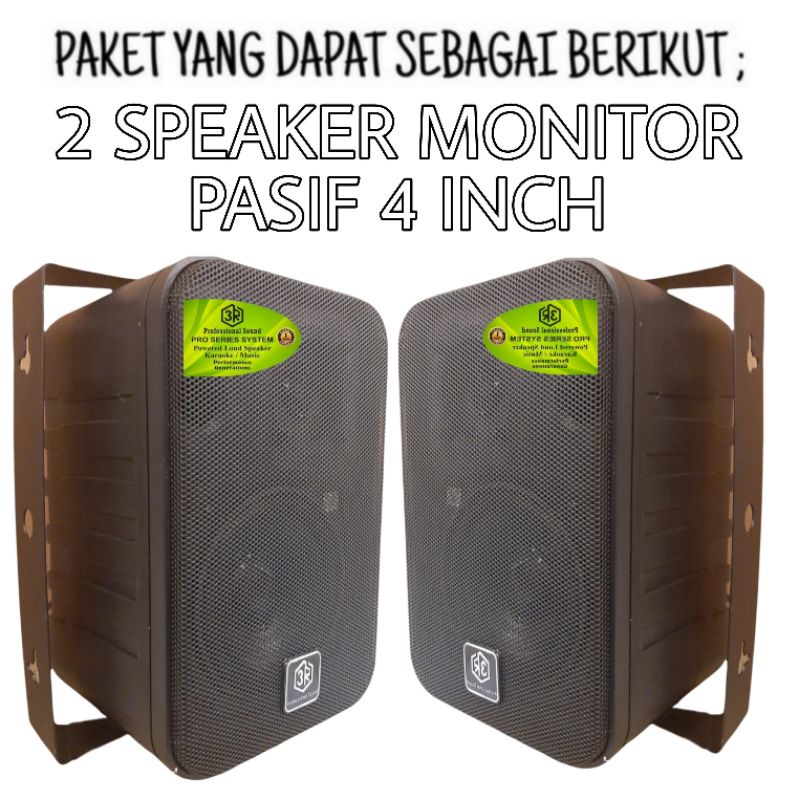 Paket Karaoke Studio Rekaman Musik Soundcard Speaker Monitor 4 Inch