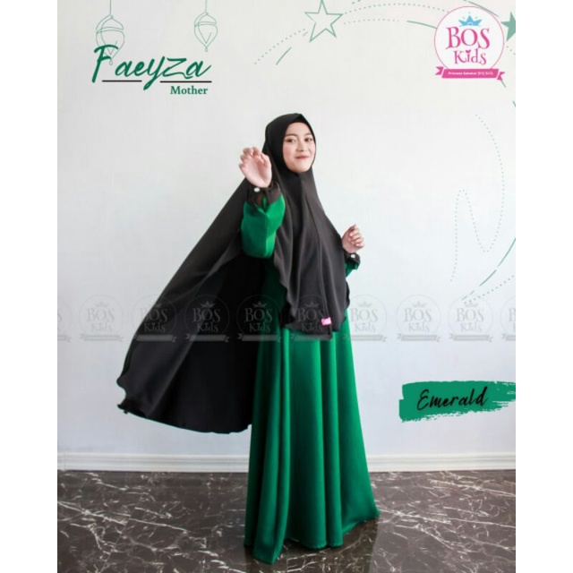 Gamis Syari Remaja dan Dewasa FAEYZA Linen Look by Bos Kids