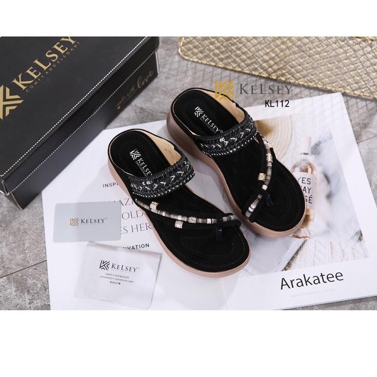 GREAT SALES 8623 Kelsey Sandal Wedges Wanita Kelsey / Wedges Sandal 5cm KL112 ㅀ