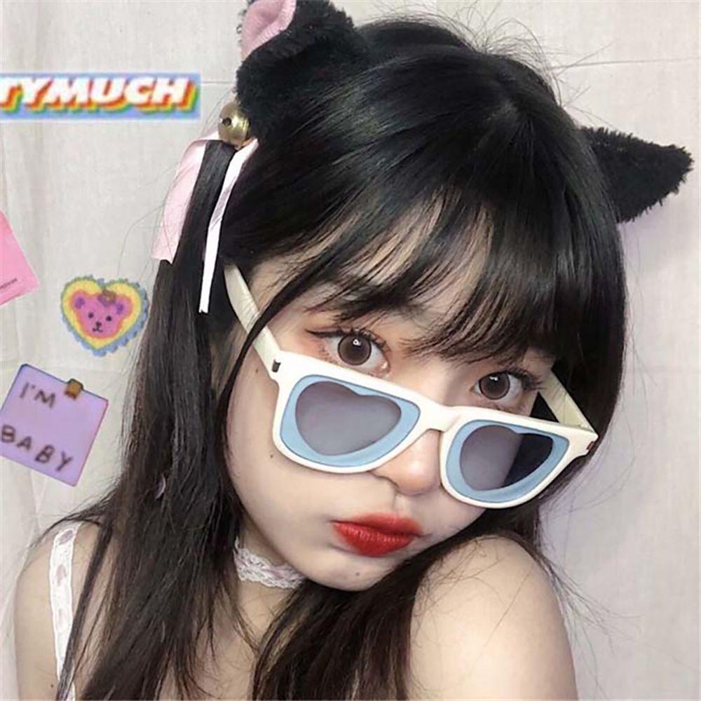 Mxbeauty Square Sunglasses Kaca Mata Anti Radiasi Untuk Wanita Love Heart Protection Glasses Korea Pria Wanita Kacamata Anti Radiasi Untuk Wanita Sale Eyewear Women Glasses