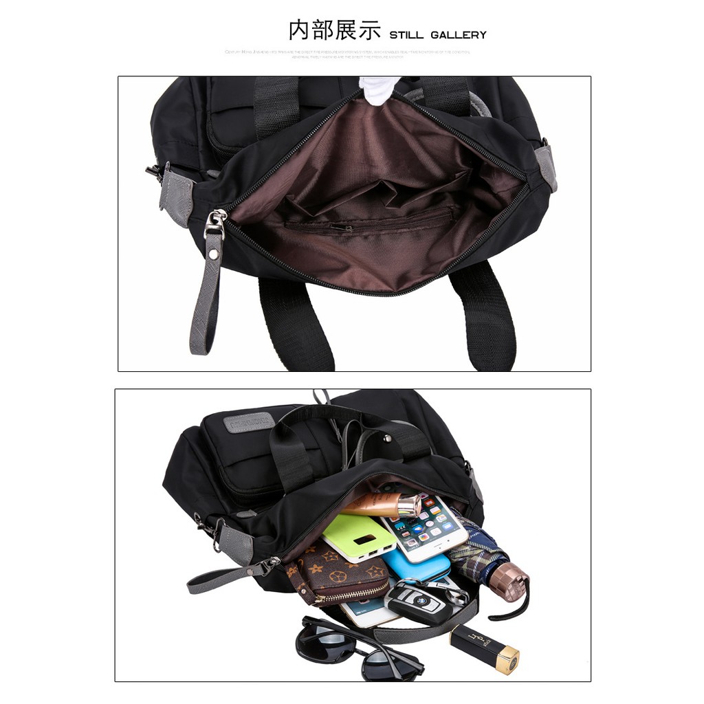 TAS SELEMPANG WANITA MELLIE TA066B5 ANTI AIR HITAM IMPORT ABG MURAH BATAM BAG FASHION KERJA KOREA