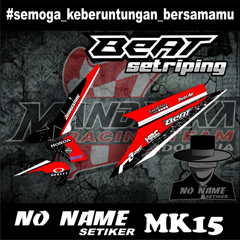 Striping Beat Karbu 2008 2009 2010 2011 2012 (mk15) Variasi Sticker Stiker Skotlet Motor Scotlite