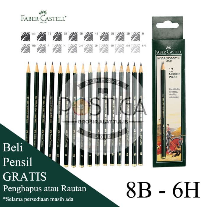 

Pensil Faber Castell 9000 GROSIR LUSINAN Cek Deskripsi