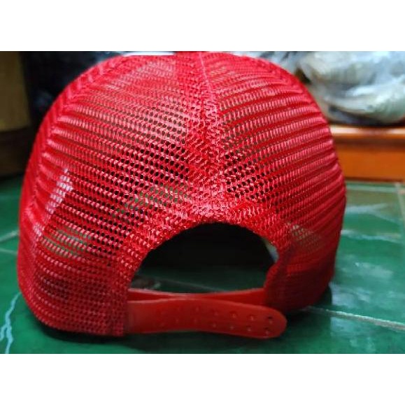Terlaku... Topi Trucker Kombinasi Merah Putih Merah | Topi Jaring Polos | Topi Cuttingan harga bersa