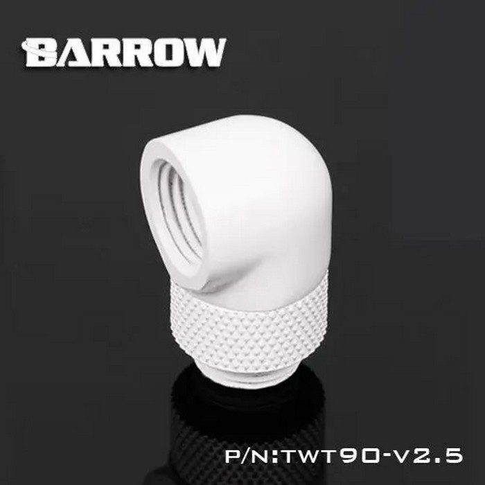 BARROW TWT90-V2.5 90° Rotary M-F G1/4 Fitting - White