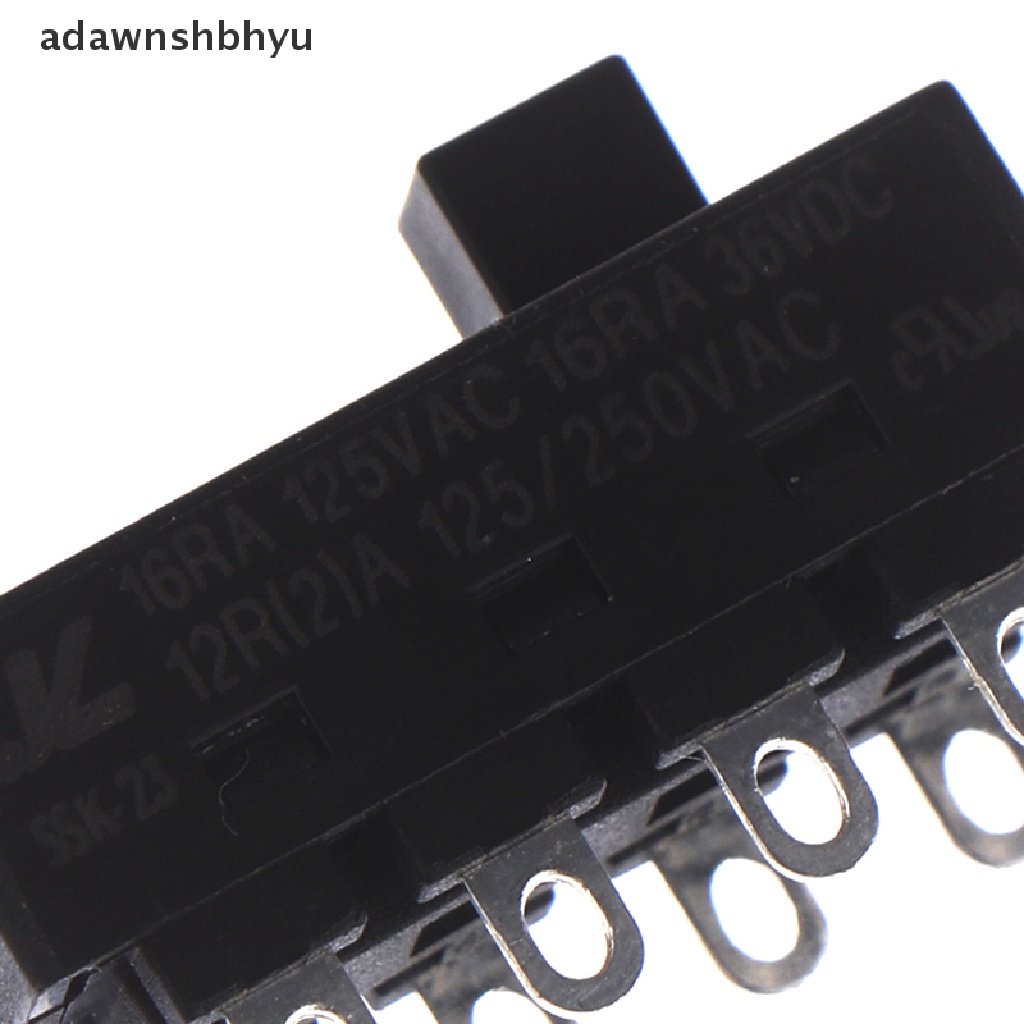 Adawnshbhyu 2pcs 12A 250V 3posisi 8pin Toggle Slide Switch LQ-103H Saklar Pengering Rambut