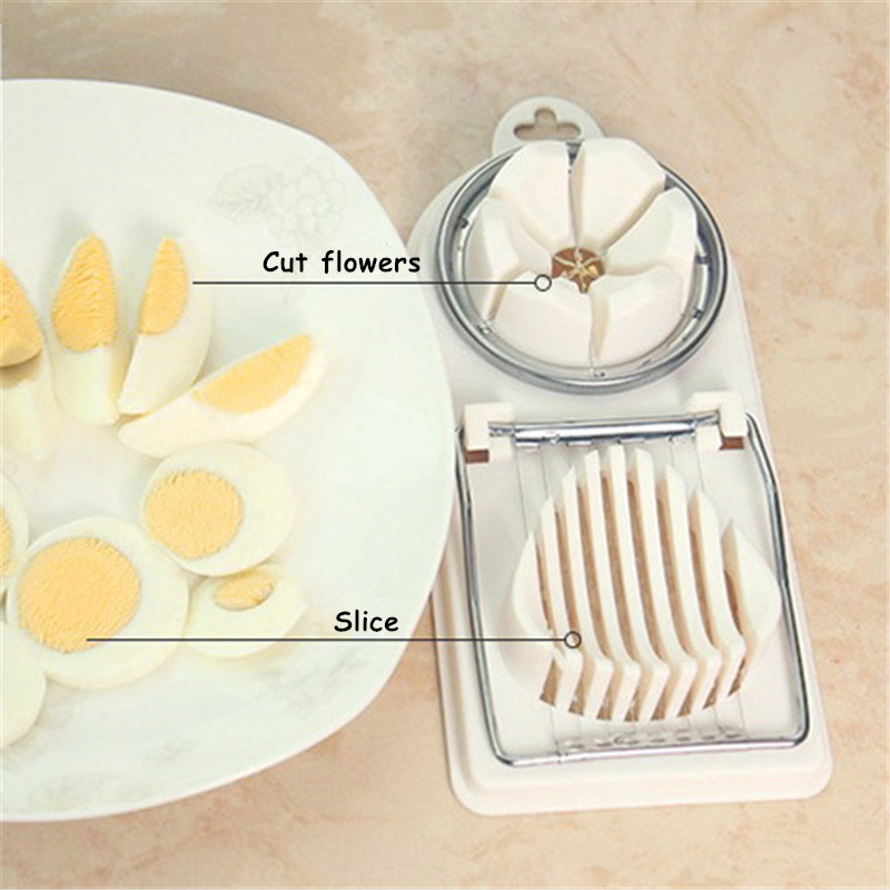 Hot Sale/Alat Pengiris Telur Stainless Steel Multifungsi/Kitchen Egg Slicer Cutter Cetakan Aksesoris Dapur Pengiris Masak Gadget