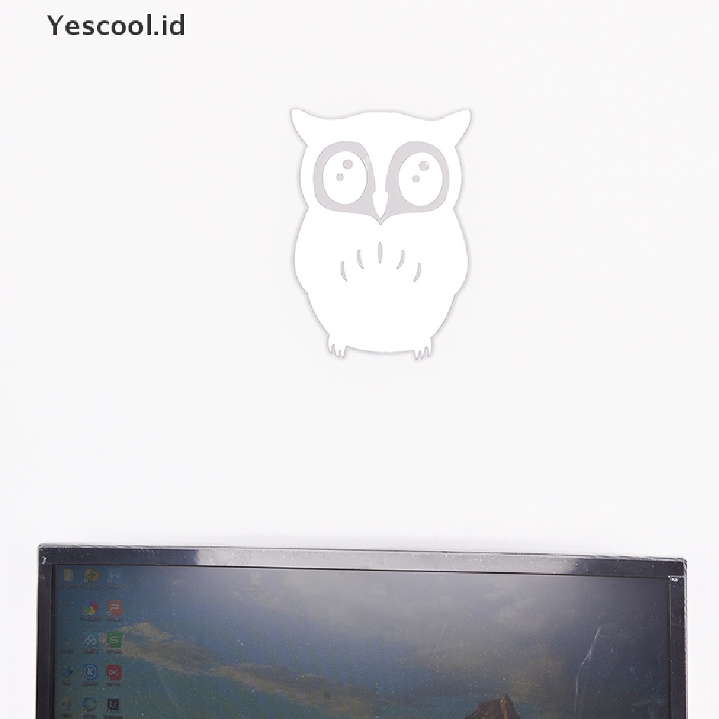 【Yescool】 3d owl art mirror decal vinyl mural wall stickers home decor removable diy .