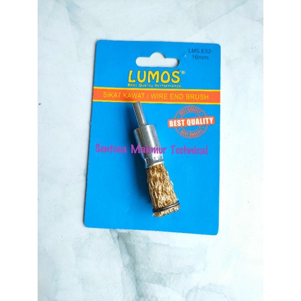 LUMOS 16 MM Mata Bor Sikat Kawat Wire End Brush Tangkai Sapu 16mm