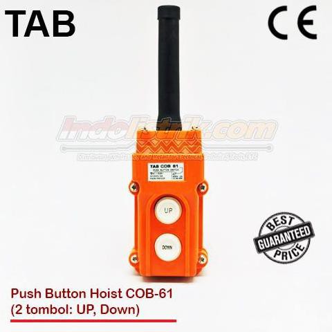 "GE.10Ap21ᴺ" Hoist Push Button COB61 - 2 Tombol (Up, Down) TAB - Mudah Dipakai -