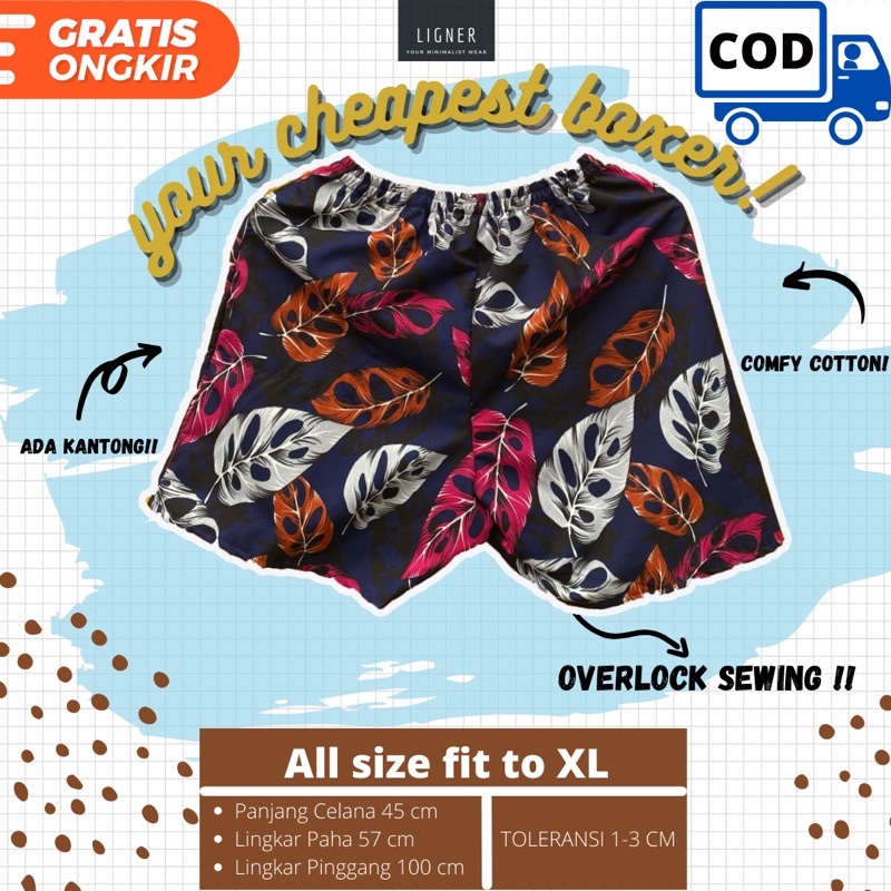ECER HARGA GROSIR TERMURAH DI SHOPEE CELANA BOXER CELANA PENDEK  PRIA WANITA CELANA KOLOR CELANA KOTAK CEALANA MOTIF-Mons