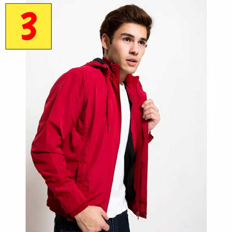 d&f Jaket Pria Parka Merah M