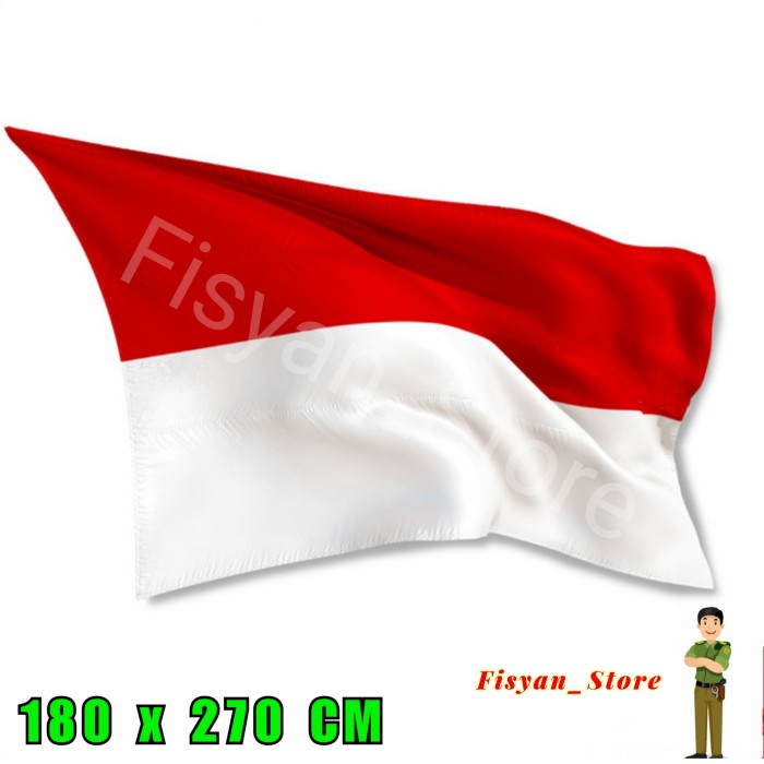 Bendera Indonesia Merah Putih 180 x 270 Cm (Bahan Satin)